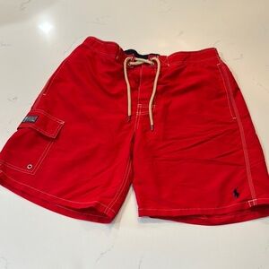 Polo by Ralph Lauren Red Swim Board Shorts Quick-Dry Size M